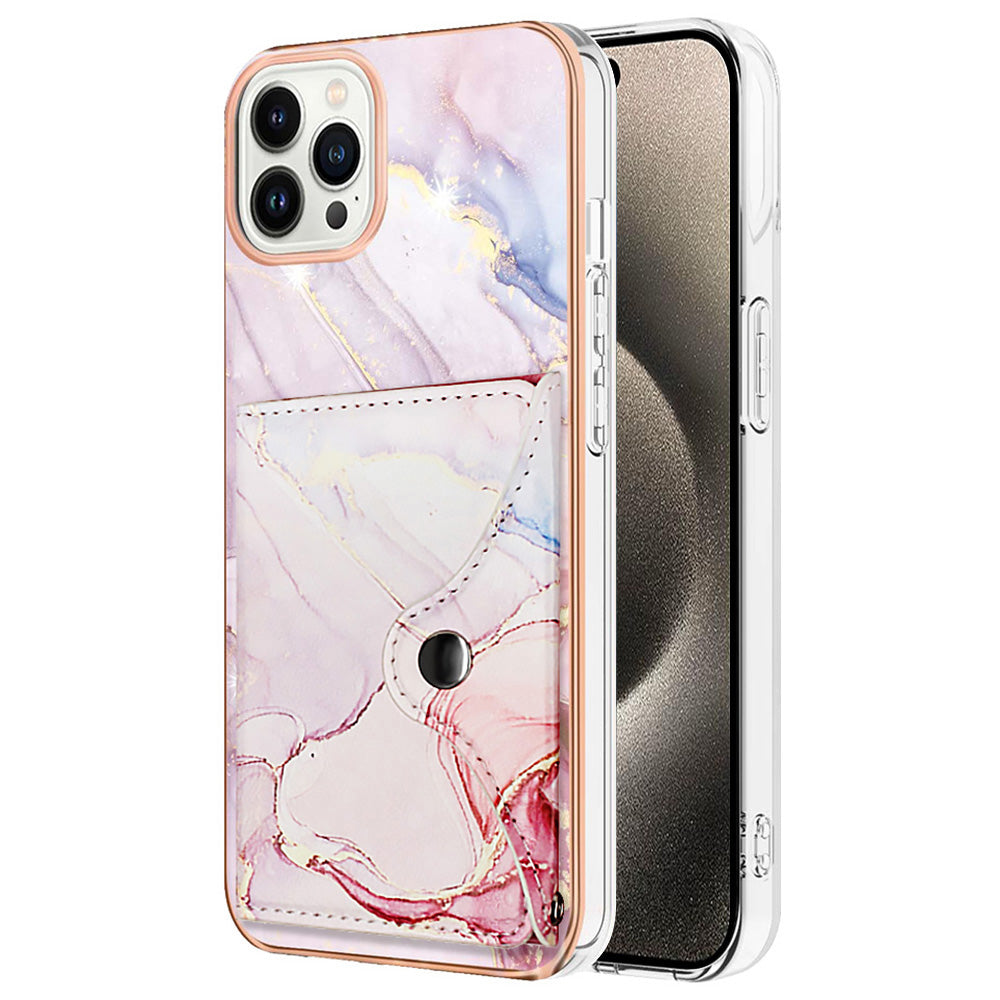 YB Leather Coating Series-9 for iPhone 15 Pro Max Case Card Slot Kickstand PU+TPU IMD Phone Cover YB Leather Coating Series-9 for iPhone 15 Pro Max Case Card Slot Kickstand PU+TPU IMD Phone Cover